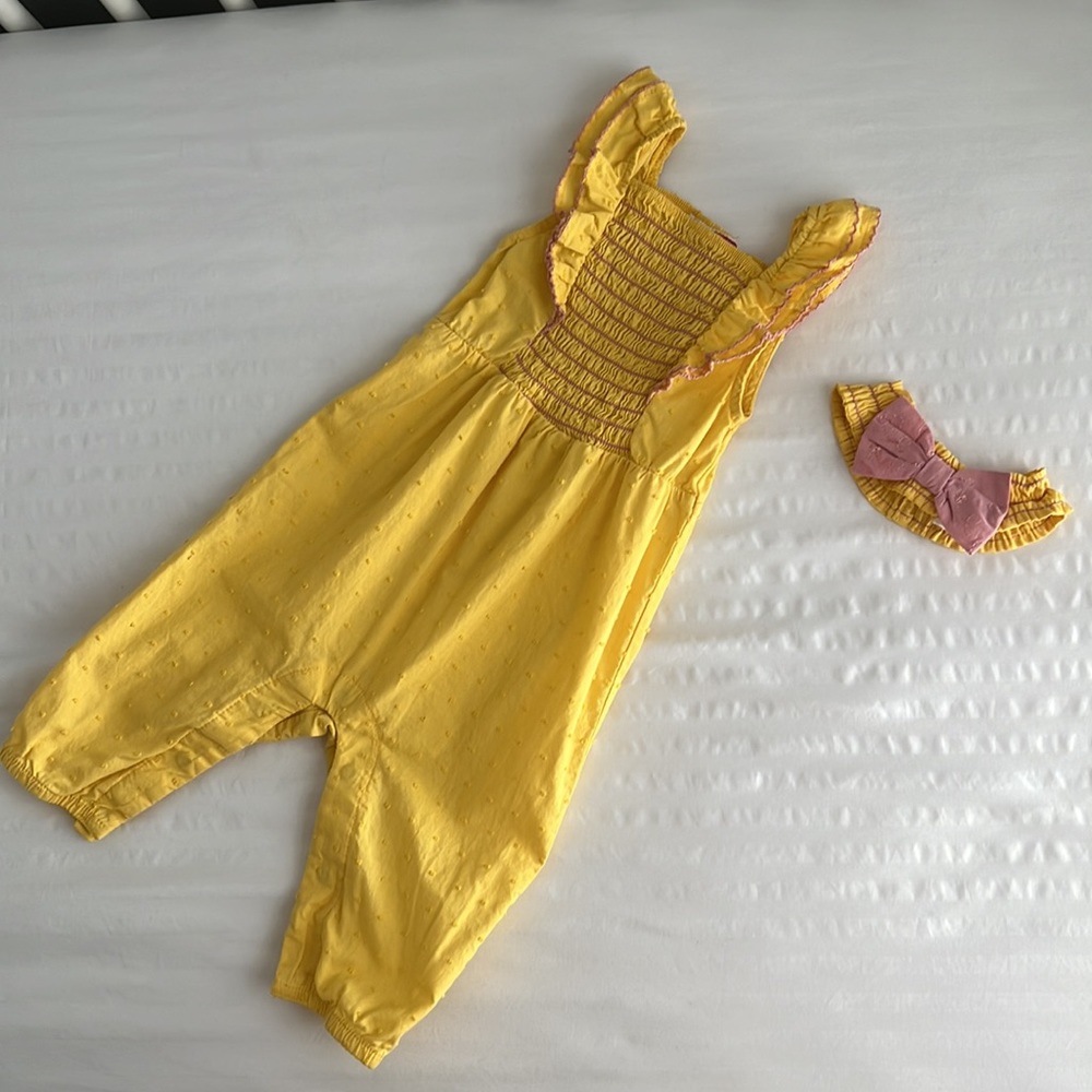 Penelope Mack- smocked jumpsuit for baby girl!